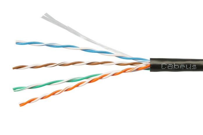 Cabeus UTP-4P-Cat.5e-SOLID-BK-20