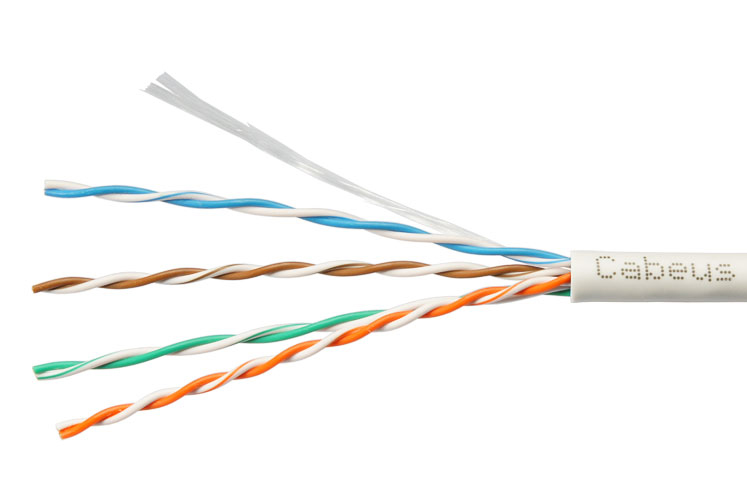 Cabeus UTP-4P-Cat.5e-SOLID-GY-50