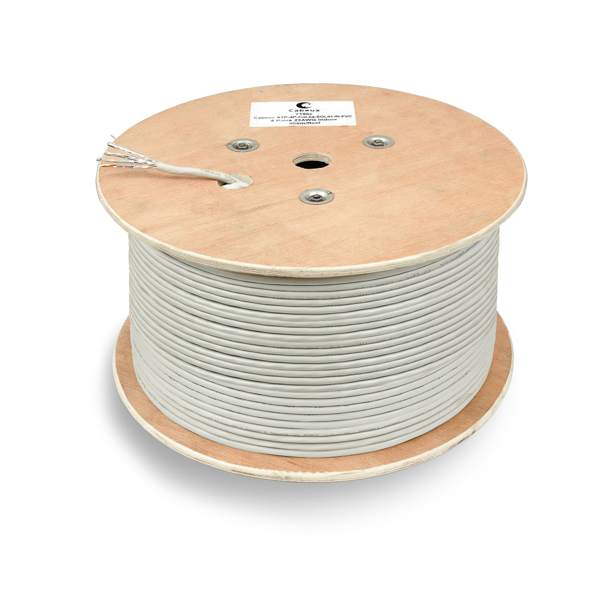 Cabeus STP-4P-Cat.6a-SOLID-IN-PVC