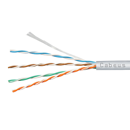 Cabeus UTP-4P-Cat.5e-SOLID-GY-20