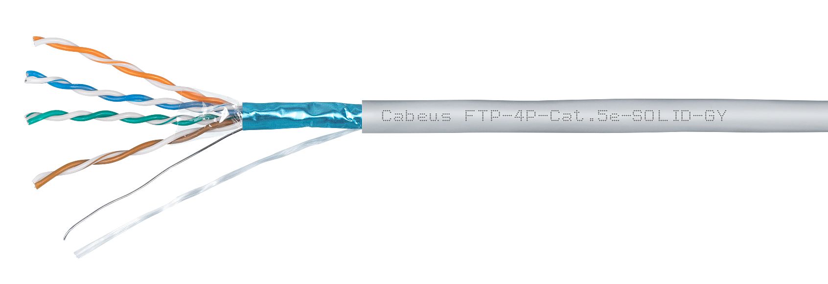 Cabeus FTP-4P-Cat.5e-SOLID-GY-100