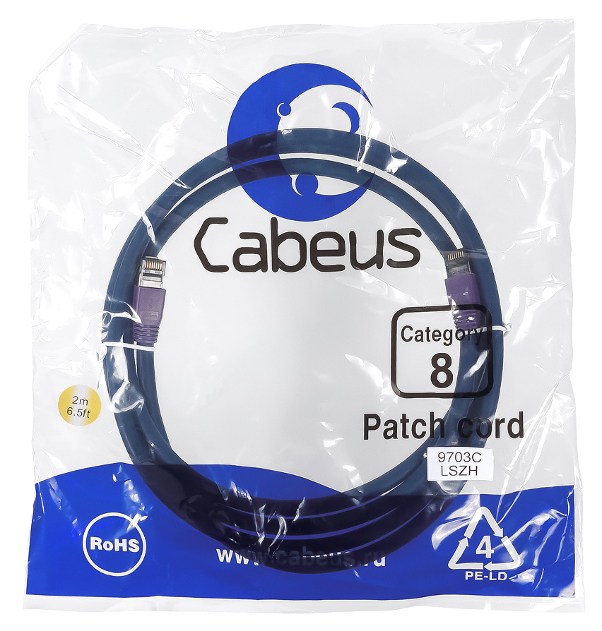 Cabeus PC-SSTP-RJ45-Cat.8-2m-LSZH