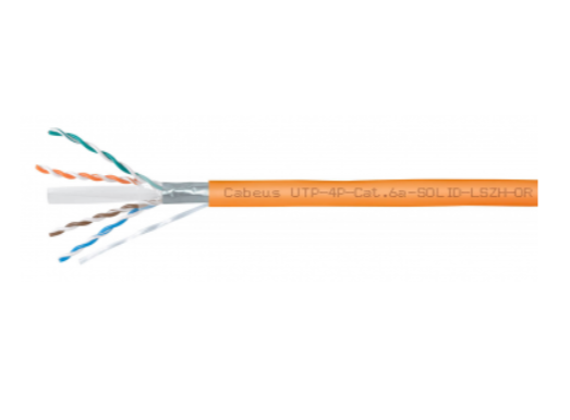Cabeus UTP-4P-Cat.6a-SOLID-LSZH-OR-25