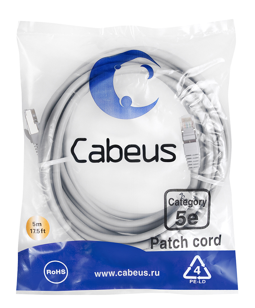 Cabeus PC-FTP-RJ45-Cat.5e-5m