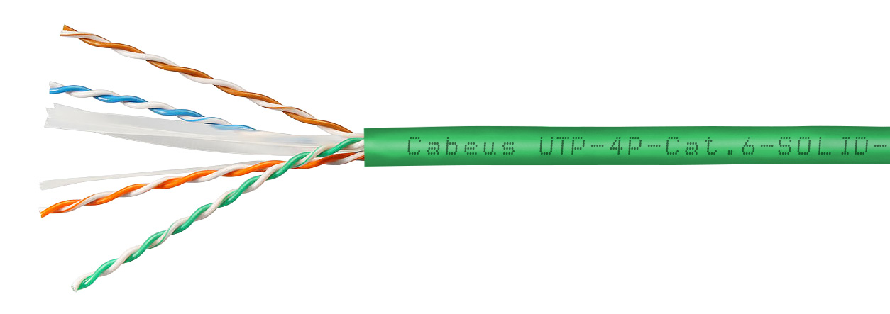 Cabeus UTP-4P-Cat.6-SOLID-LSLTx-GN-20