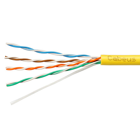 Cabeus UTP-4P-Cat.5e-SOLID-YL-50