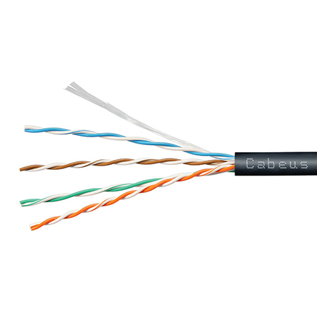 Cabeus UTP-4P-Cat.5e-SOLID-LSZH-BK-50