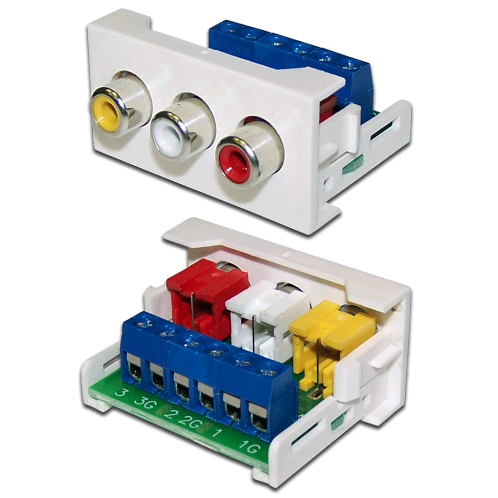 Lanmaster LAN-WA-LP-3RCA-WH