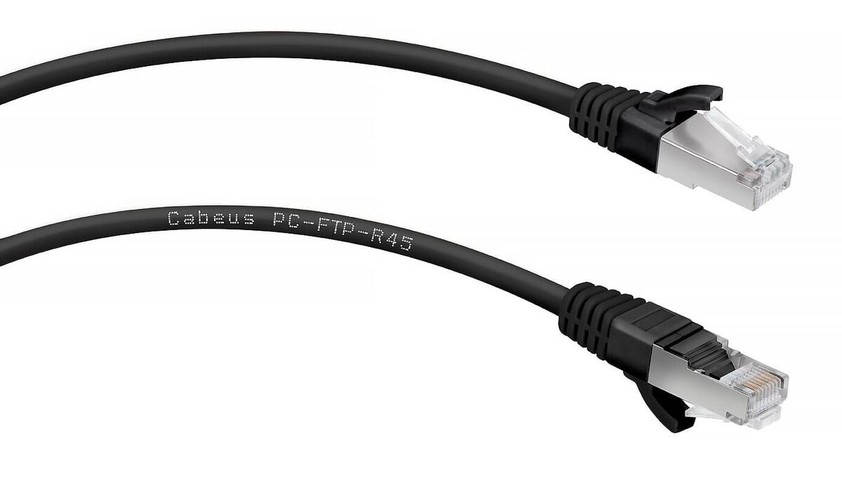 Cabeus PC-FTP-RJ45-Cat.5e-1m-BK-LSZH
