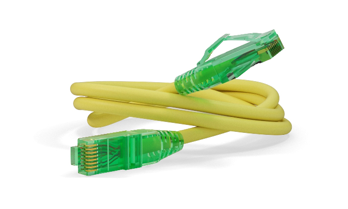 Hyperline PC-LPM-UTP-RJ45-RJ45-C6a-0.5M-LSZH-YL