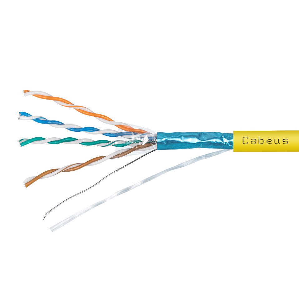 Cabeus FTP-4P-Cat.5e-SOLID-LSZH-YL