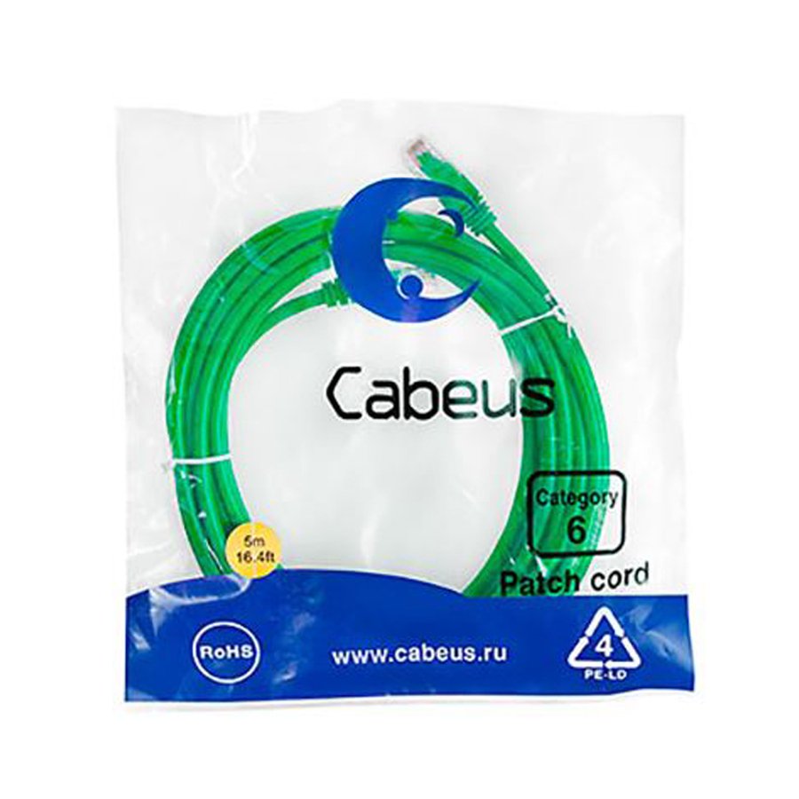 Cabeus PC-UTP-RJ45-Cat.6-5m-GN