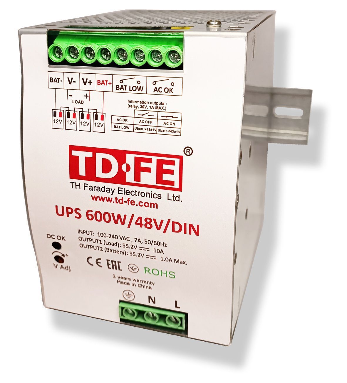 Faraday ББП UPS 600W/48V/DIN