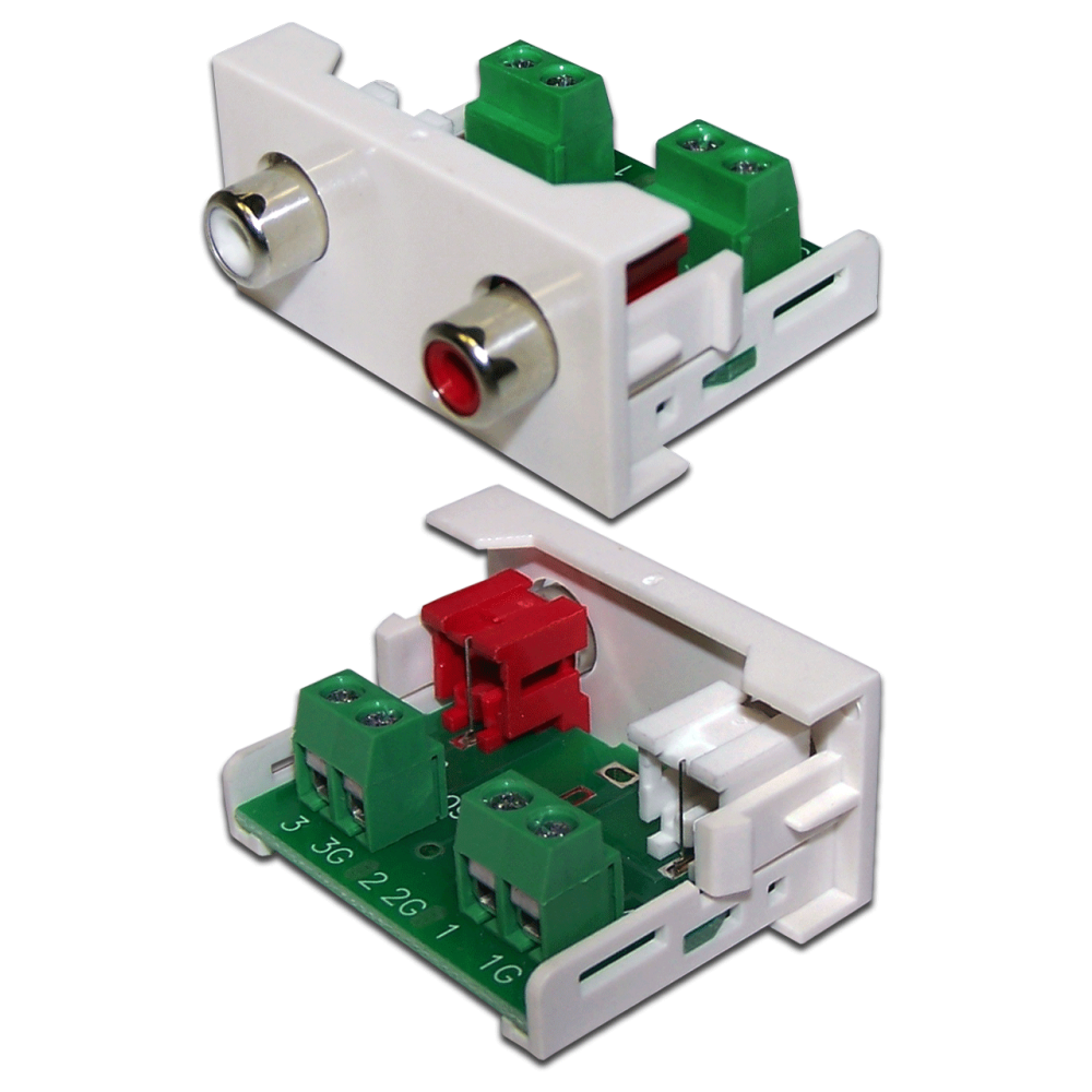 Lanmaster LAN-WA-LP-2RCA-WH