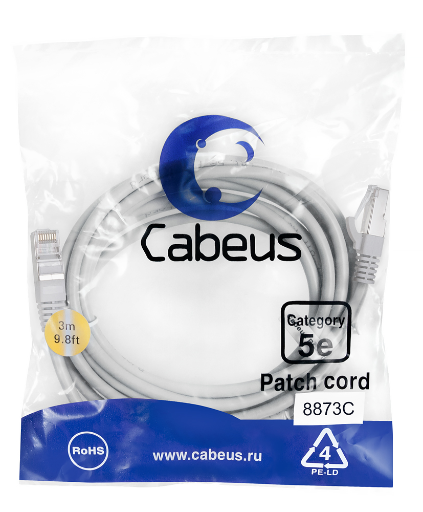Cabeus PC-FTP-RJ45-Cat.5e-3m-LSZH
