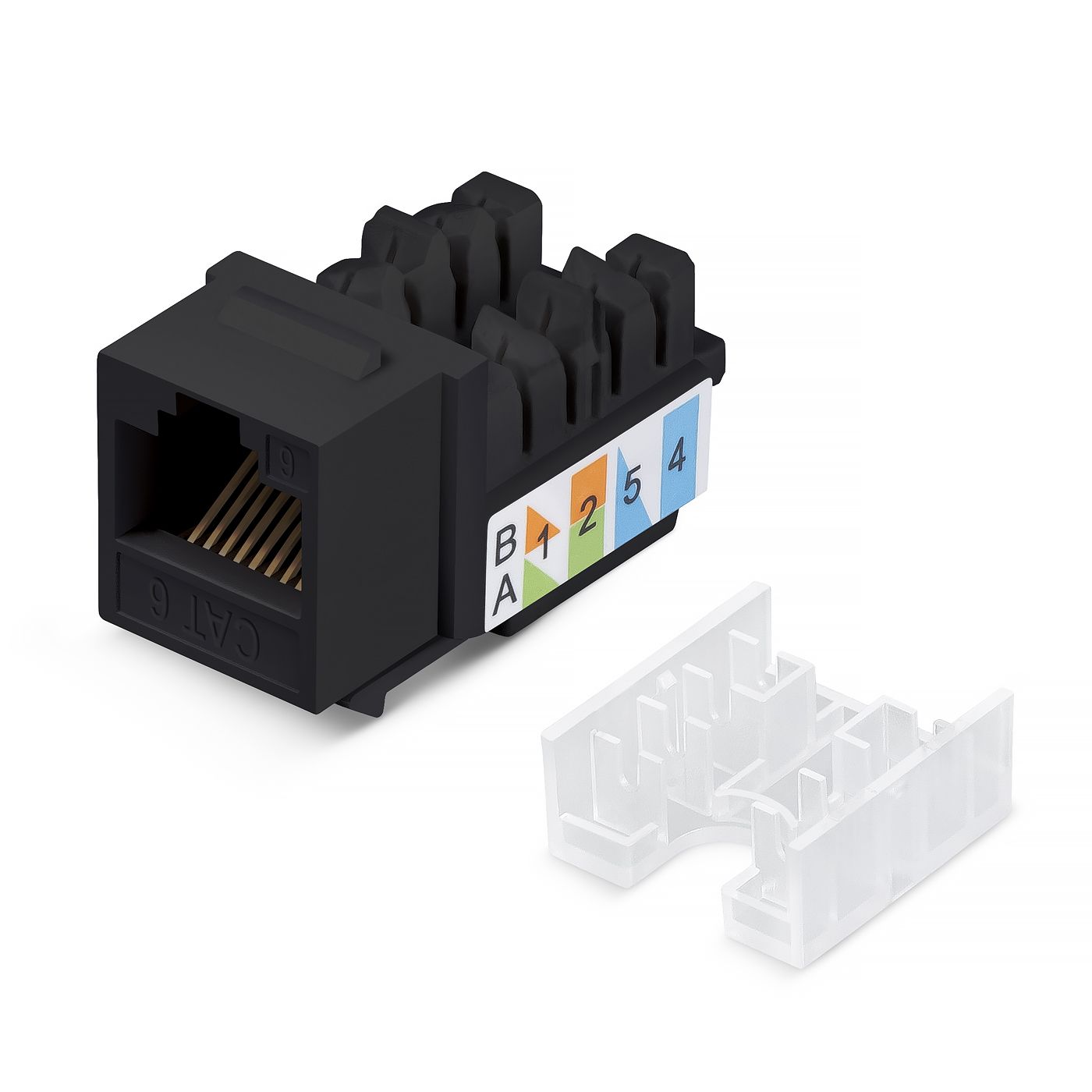 Hyperline WR-KJ-RJ45-C5E-90-SW-BK