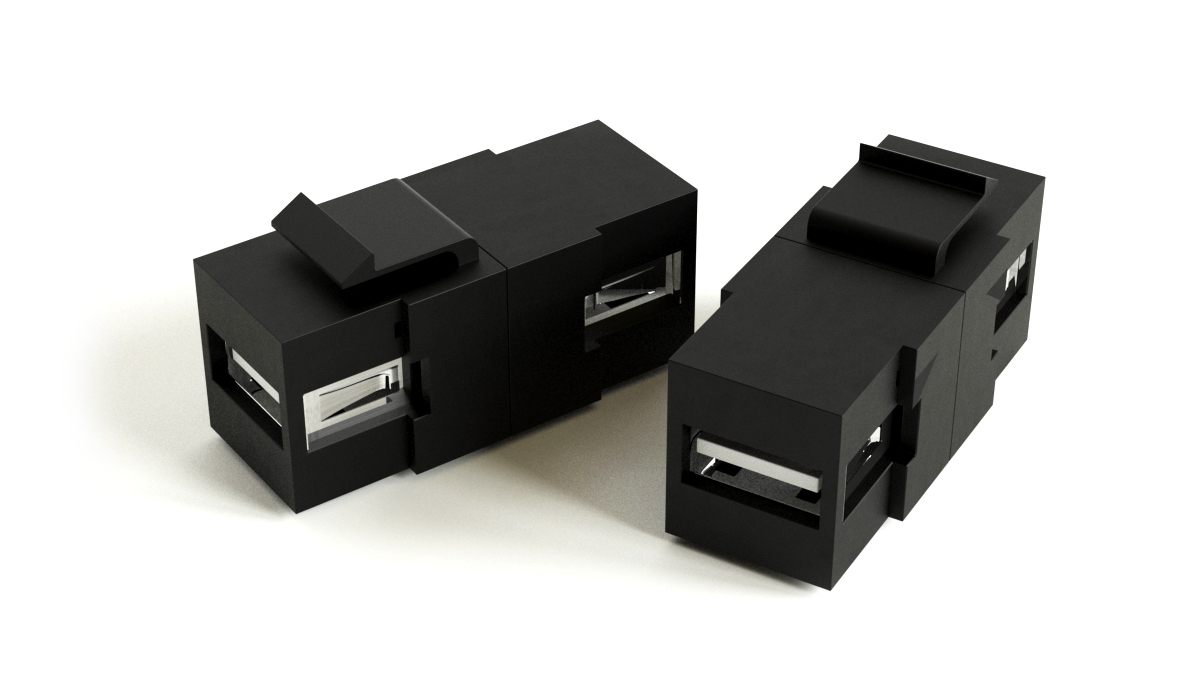 Hyperline KJ1-USB-A2-BK