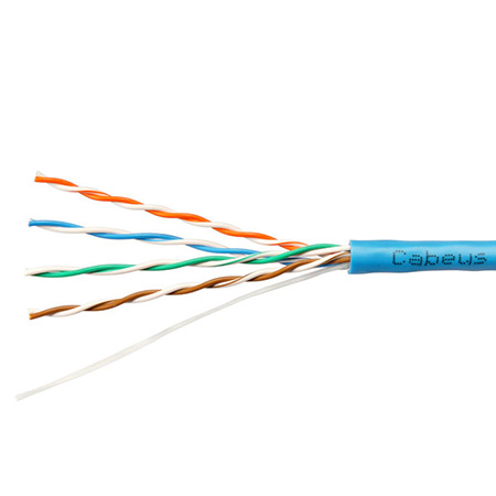 Cabeus UTP-4P-Cat.5e-SOLID-BL-50