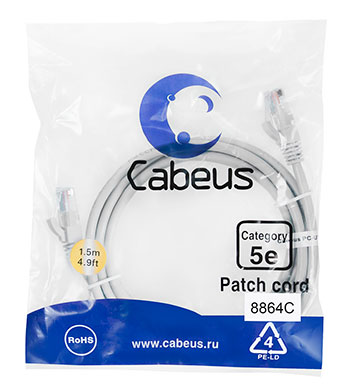 Cabeus PC-UTP-RJ45-Cat.5e-1.5m-LSZH