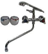 Черенок деревянный 22мм 130 см с резьбой пласмассовой, арт 190-600