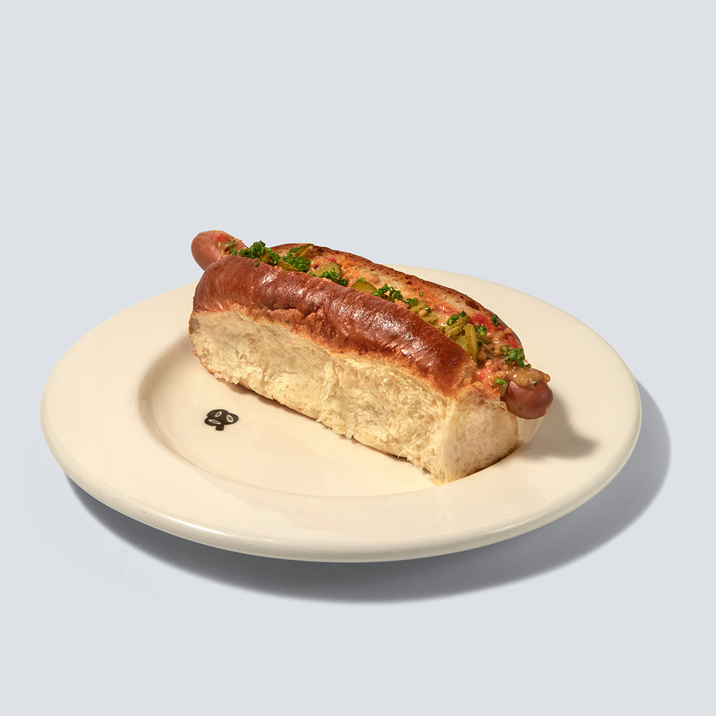хот-дог с венской сосиской