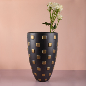 Ваза "Конель", 33 см Black&Gold