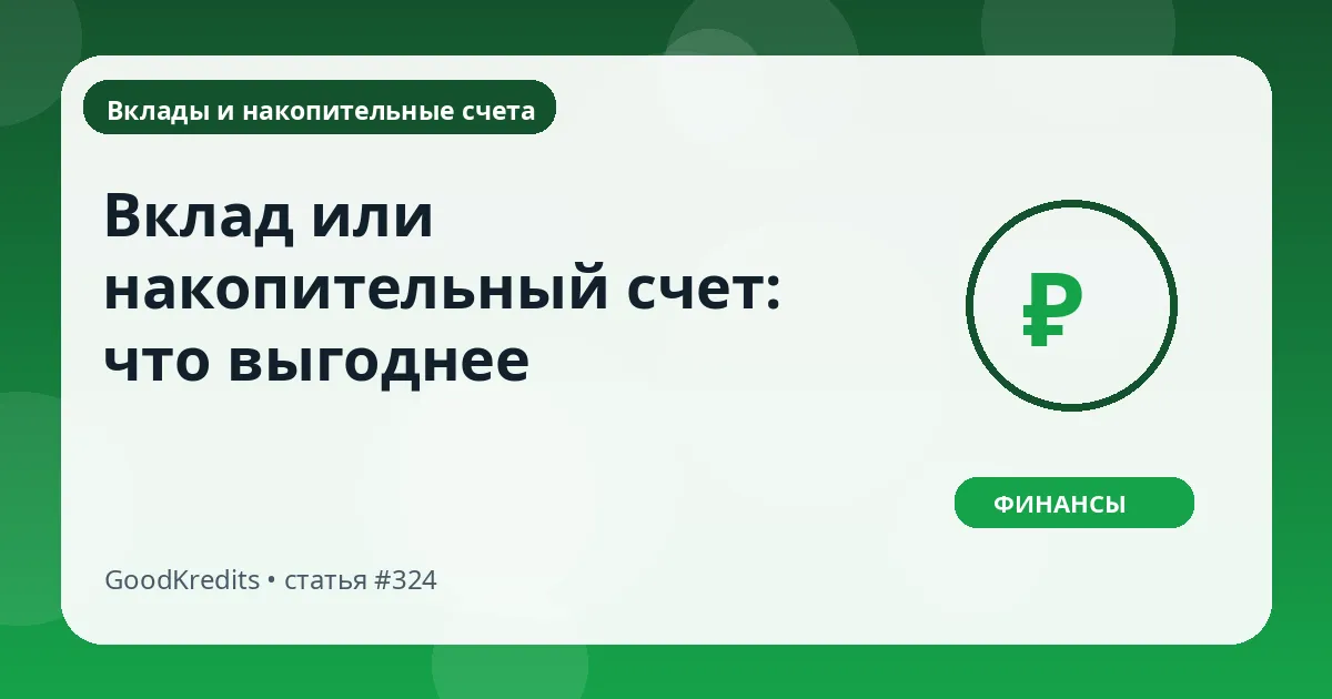 Вклад или накопительный счет: что выгоднее