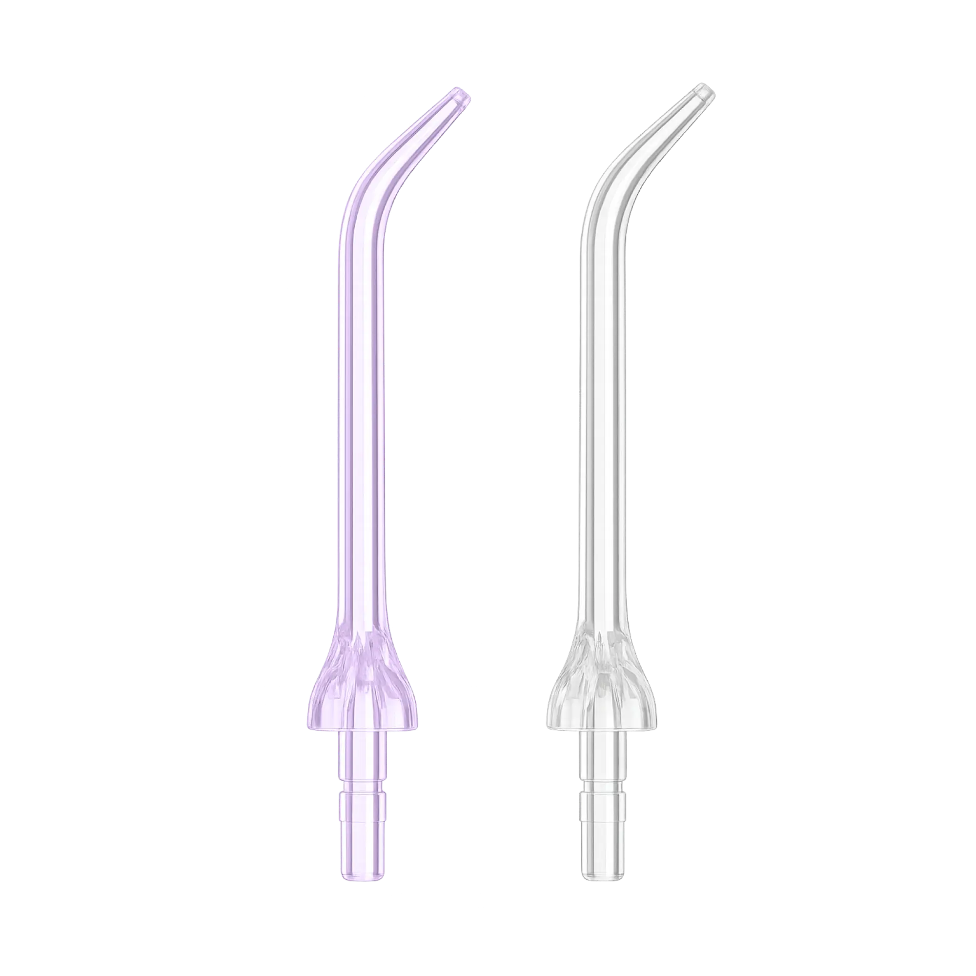 Классические насадки для портативного ирригатора Stoewer PulseBrush V350/V200, 2 шт., прозрачная, сиреневая
