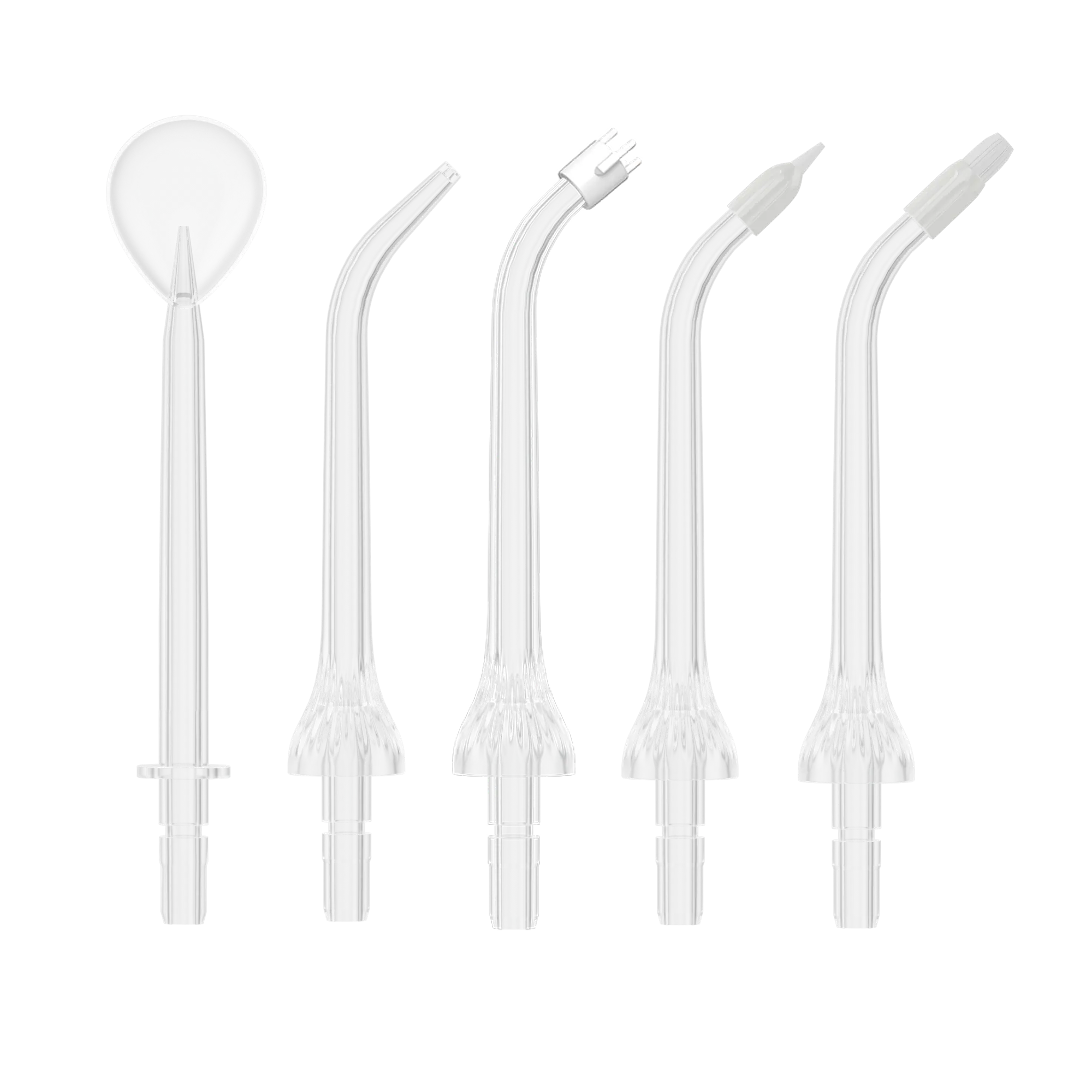 Сменные насадки для портативного ирригатора Stoewer PulseBrush V350/V200, 5 шт.., прозрачные