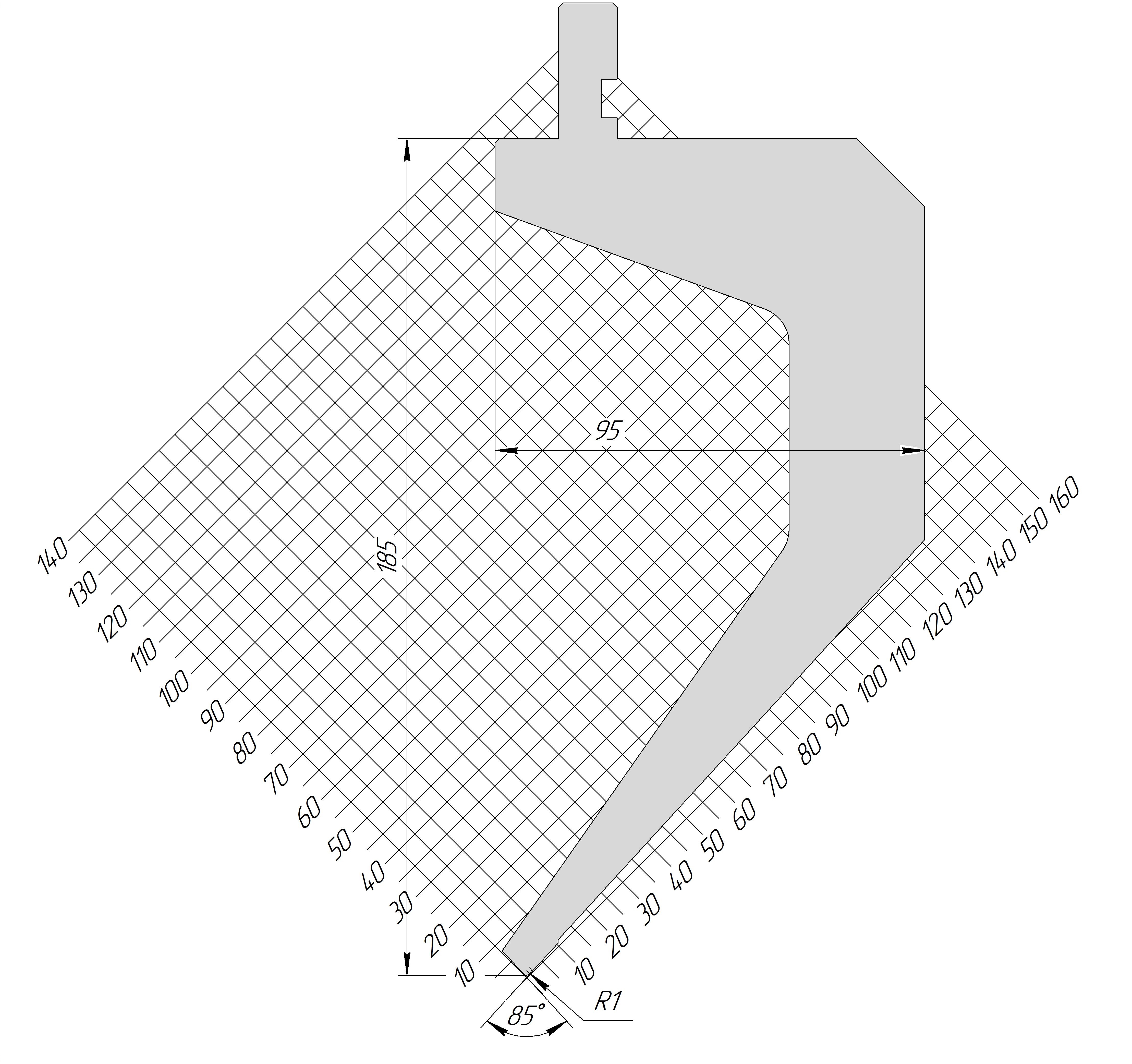 Пуансон AP 11850 85° H185 R1