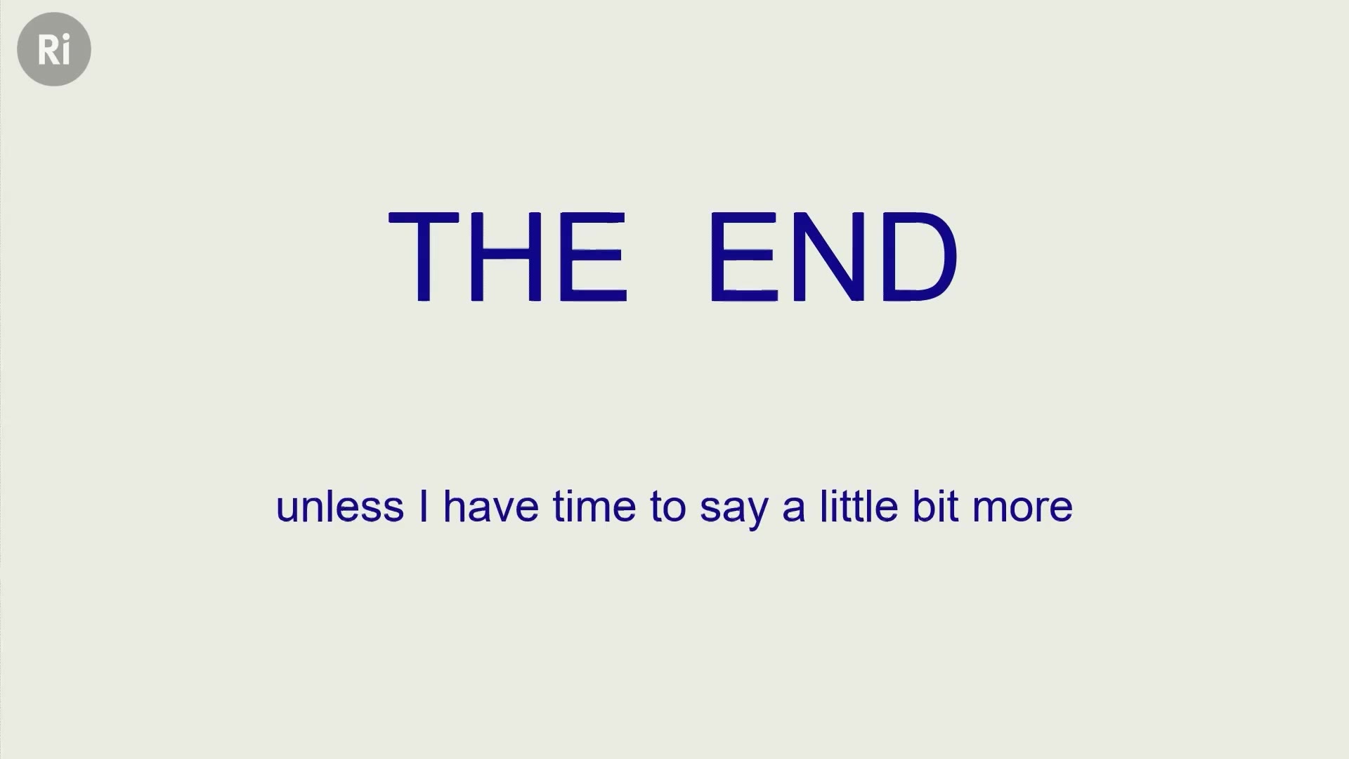 35:59 — Тот же финальный экран «THE END» с ироничной подписью о возможности сказать ещё немного.