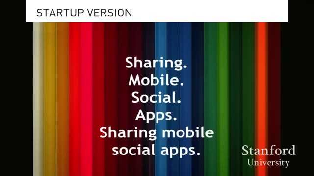 10:00 — Титульный слайд «Startup Version» с цветными вертикальными полосами и текстом о мобильных