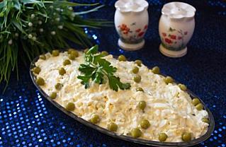 Пасхальный салат с курицей