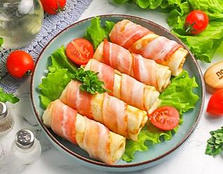 Блинчики с сыром и беконом