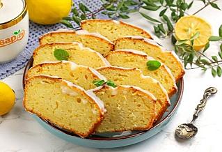 Лимонный кекс в глазури