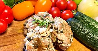 Рубленые котлеты из индейки с грибами