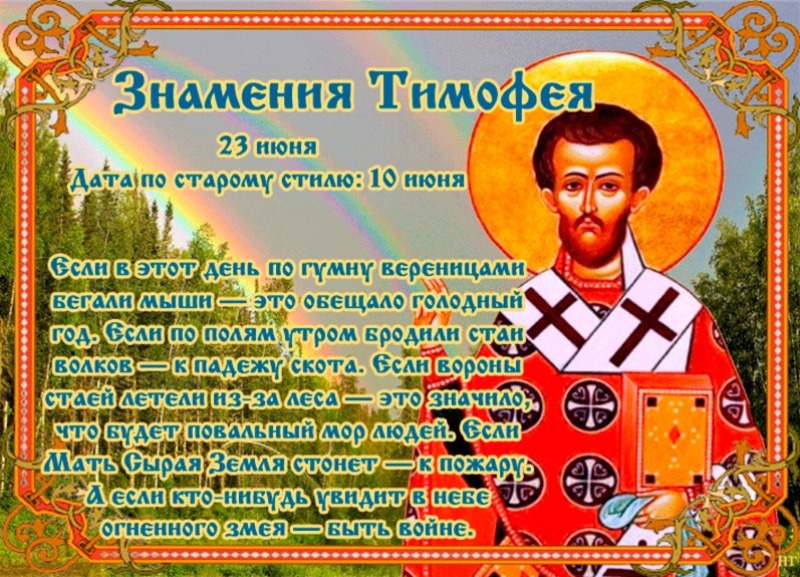 Знамения Тимофея: Чего следует избегать 23 июня, чтобы не потерять счастье и благополучие?