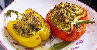 Фаршированные перцы с грибами