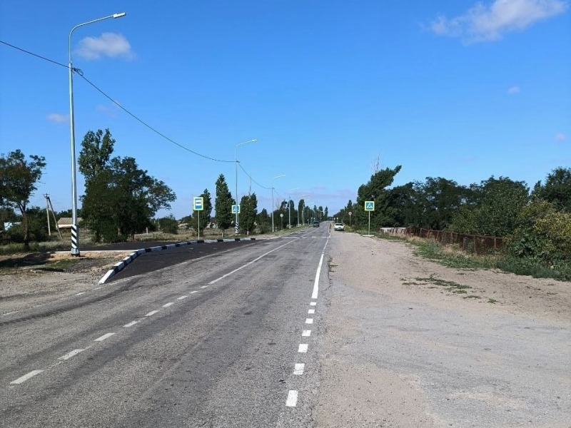 На автодороге у хутора Лобачева появилось новое освещение