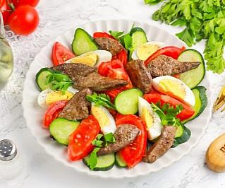 Салат из печени