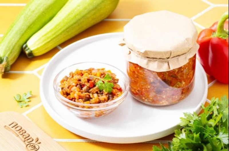 Кабачковая икра с баклажанами