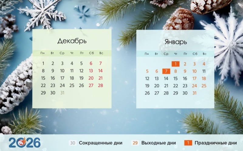 Как жители России будут работать и отдыхать в 2026 году