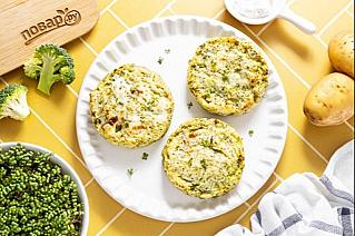Запечённое пюре из картофеля и брокколи