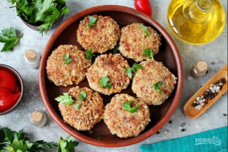 Котлеты из перловки с фаршем