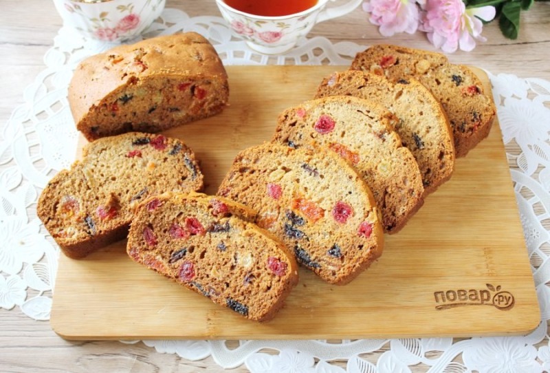 Медовый кекс с сухофруктами