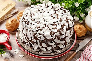 Торт из профитролей со сметанным кремом