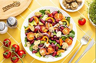 Салат с маринованными шампиньонами