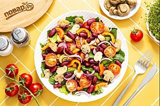 Салат с маринованными шампиньонами