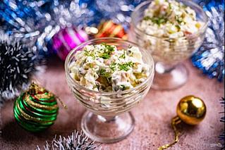 Салат "Оливье" с рыбой