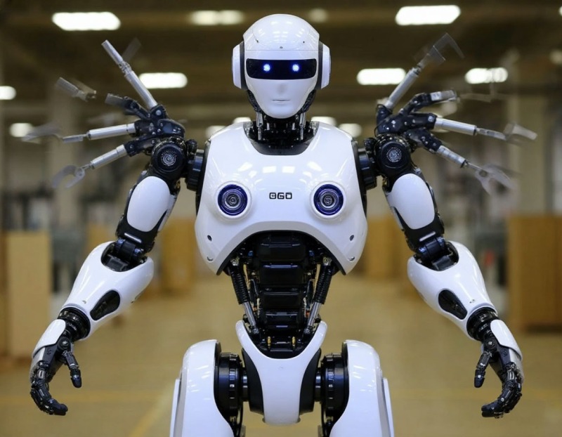 Шесть рук и все успевают: новый китайский робот заменит трех рабочих